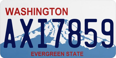WA license plate AXI7859