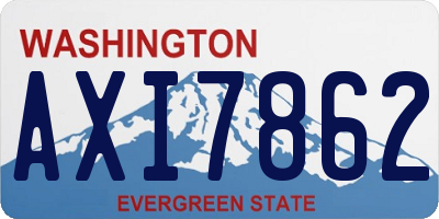 WA license plate AXI7862