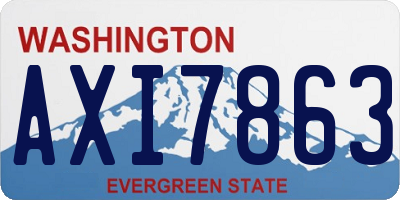 WA license plate AXI7863