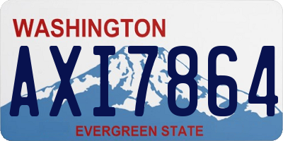 WA license plate AXI7864