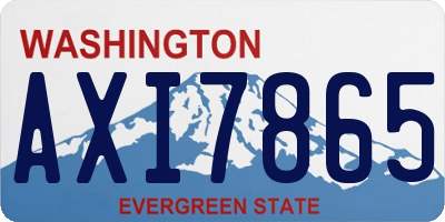 WA license plate AXI7865