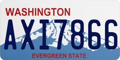 WA license plate AXI7866
