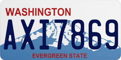 WA license plate AXI7869