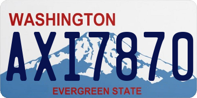 WA license plate AXI7870