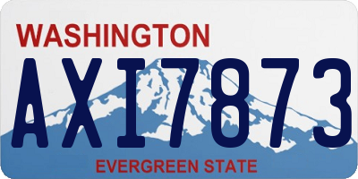 WA license plate AXI7873