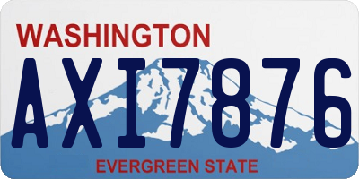WA license plate AXI7876