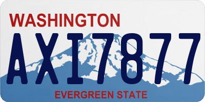 WA license plate AXI7877