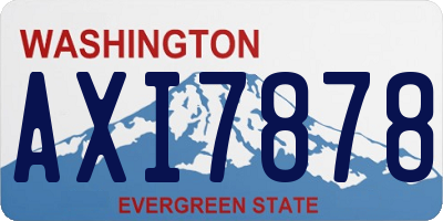 WA license plate AXI7878
