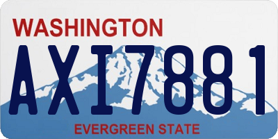 WA license plate AXI7881