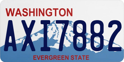 WA license plate AXI7882
