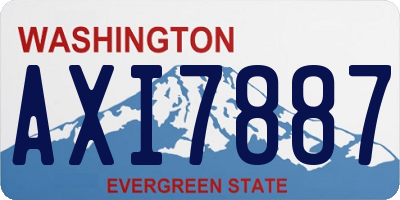 WA license plate AXI7887