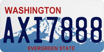 WA license plate AXI7888