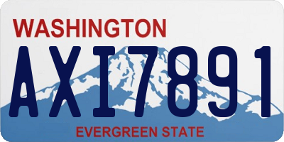 WA license plate AXI7891