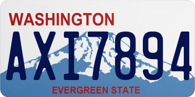 WA license plate AXI7894