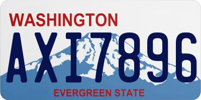 WA license plate AXI7896