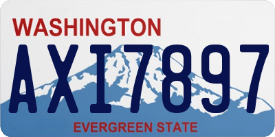 WA license plate AXI7897