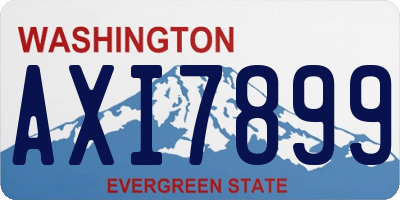 WA license plate AXI7899