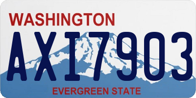 WA license plate AXI7903
