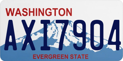 WA license plate AXI7904