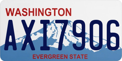 WA license plate AXI7906
