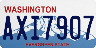 WA license plate AXI7907
