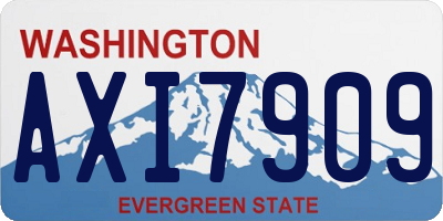 WA license plate AXI7909