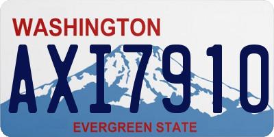 WA license plate AXI7910