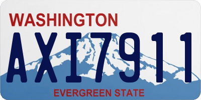 WA license plate AXI7911