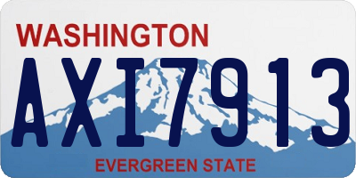 WA license plate AXI7913