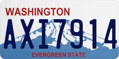 WA license plate AXI7914