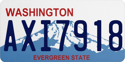 WA license plate AXI7918