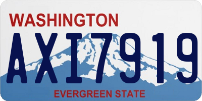 WA license plate AXI7919