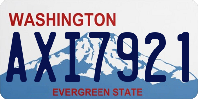 WA license plate AXI7921