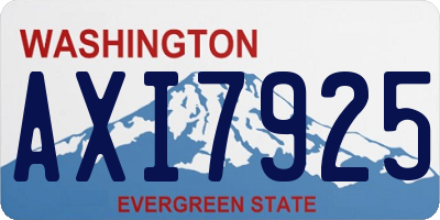 WA license plate AXI7925