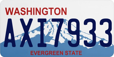 WA license plate AXI7933