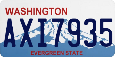 WA license plate AXI7935