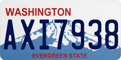 WA license plate AXI7938