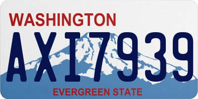 WA license plate AXI7939