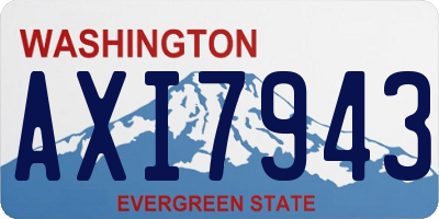 WA license plate AXI7943