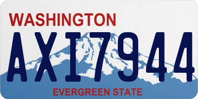 WA license plate AXI7944