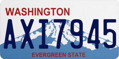 WA license plate AXI7945