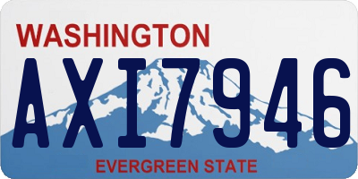 WA license plate AXI7946