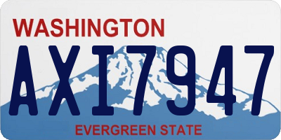 WA license plate AXI7947