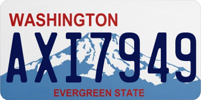WA license plate AXI7949