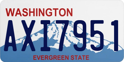 WA license plate AXI7951