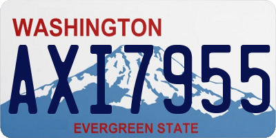 WA license plate AXI7955