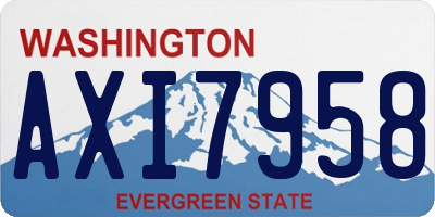 WA license plate AXI7958