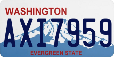 WA license plate AXI7959