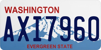 WA license plate AXI7960