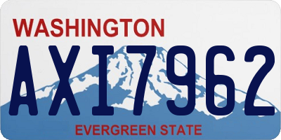 WA license plate AXI7962